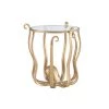 Olivia 20 in. Gold 22 in. H Round Glass End Table with Octopus Base by Powell Company 2 Olivia 20 in. Gold 22 in. H Round Glass End Table with Octopus Base by Powell Company -Powell Company Shop antique gold powell company end side tables hd1720st21 64 1000