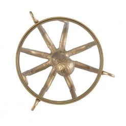 Olivia 20 in. Gold 22 in. H Round Glass End Table with Octopus Base by Powell Company -Powell Company Shop antique gold powell company end side tables hd1720st21 a0 1000