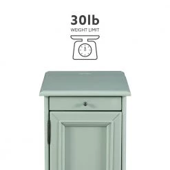 Butte 24 in. L Aqua 24 in. H Rectangle Wood Top Accent Table with 3 Meter Long USB Cord by Powell Company -Powell Company Shop aqua powell company end side tables hd1724at21 44 1000