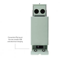 Butte 24 in. L Aqua 24 in. H Rectangle Wood Top Accent Table with 3 Meter Long USB Cord by Powell Company -Powell Company Shop aqua powell company end side tables hd1724at21 66 1000