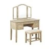 Fischer Wire Brush Driftwood Look Vanity and Bench by Powell Company