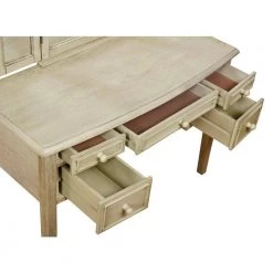 Fischer Wire Brush Driftwood Look Vanity and Bench by Powell Company -Powell Company Shop barnwood powell company jewelry armoires hd1186j19 77 1000