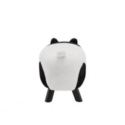 Layla Black and White Panda Bear Kids Stool 24 in. W x 13.50 in. D x 15 in. H by Powell Company -Powell Company Shop black and white powell company kids chairs hd1616y21 4f 1000