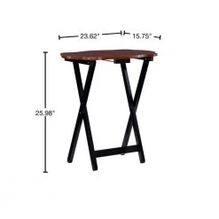 Serpentine Black/Chestnut Tray Table by Powell Company -Powell Company Shop black chestnut powell company end side tables 15a8088tt 40 1000