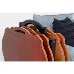 Serpentine Black/Chestnut Tray Table by Powell Company -Powell Company Shop black chestnut powell company end side tables 15a8088tt 76 1000