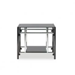 Black Glass Coffee Table and 2-End Table Set by Powell Company -Powell Company Shop black chrome powell company coffee tables hd1506a203 66 1000