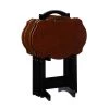 Sarah 23.62 in. W Black & Hazelnut 5 Piece Wood Top Tray Table Set by Powell Company -Powell Company Shop black hazelnut powell company end side tables hd1729tt21 64 1000