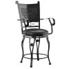 Carter Big and Tall Black Metal Counter Stool with Cushioned Seat by Powell Company -Powell Company Shop black powell company bar stools hd1134b19cs 64 1000
