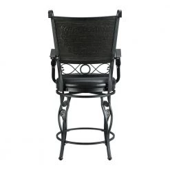 Carter Big and Tall Black Metal Counter Stool with Cushioned Seat by Powell Company -Powell Company Shop black powell company bar stools hd1134b19cs 66 1000