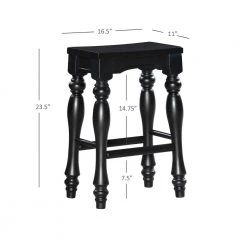 Schroder 24 in. Black Counter Stool by Powell Company -Powell Company Shop black powell company bar stools hd1210d19cs 44 1000