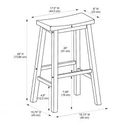 Darby 18.13"W x 15.75"D x 29"H Black Backless wood frame Barstool by Powell Company -Powell Company Shop black powell company bar stools hd1761bs21 1f 1000