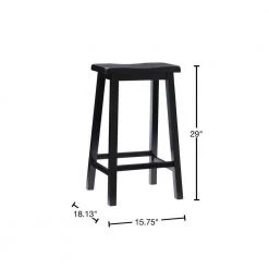 Darby 18.13"W x 15.75"D x 29"H Black Backless wood frame Barstool by Powell Company -Powell Company Shop black powell company bar stools hd1761bs21 40 1000