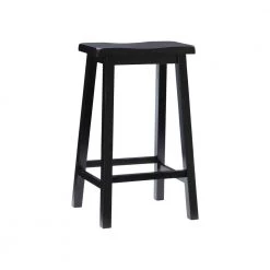 Darby 18.13"W x 15.75"D x 29"H Black Backless wood frame Barstool by Powell Company