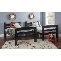Sanders Black Twin Bunk Bed by Powell Company 17 Sanders Black Twin Bunk Bed by Powell Company -Powell Company Shop black powell company bunk beds hd1103y19b 1f 1000
