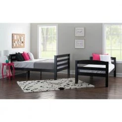 Sanders Twin Full Bunkbed Black by Powell Company -Powell Company Shop black powell company bunk beds hd1104y19b fa 1000