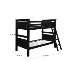 Hayes Black Twin Bunk Bed by Powell Company -Powell Company Shop black powell company bunk beds hd1105y19b 40 1000