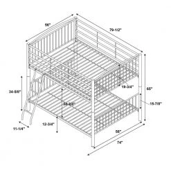 Janvier Full over Full Bed by Powell Company -Powell Company Shop black powell company bunk beds hd1256y19 66 1000