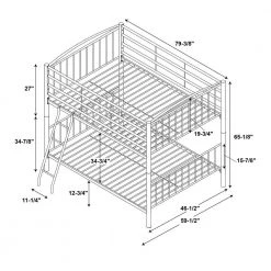 Janvier Twin over Twin Bed by Powell Company -Powell Company Shop black powell company bunk beds hd1257y19 fa 1000