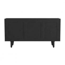 Reeves 58 in. W Black 30.5 in. H Mango Wood Console with 4-Drawers and 2-Shelves by Powell Company -Powell Company Shop black powell company console tables hd1812 4f 1000