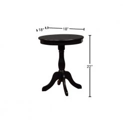 Palmer Black Round Pedestal Base Table by Powell Company -Powell Company Shop black powell company end side tables 271 353 40 1000