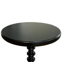 Black Round Spindle Table by Powell Company -Powell Company Shop black powell company end side tables 502 410 1f 1000