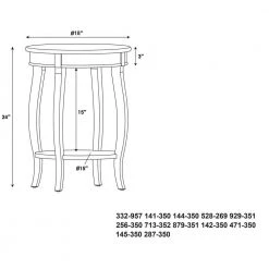 Black Round Table with Shelf by Powell Company -Powell Company Shop black powell company end side tables 528 269 1f 1000