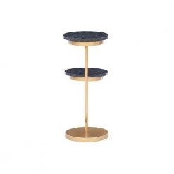 Pippen 10.5 in. Black 24.75 in. Circular Granite End Table with 2-Tiers by Powell Company -Powell Company Shop black powell company end side tables hd1637at21 66 1000