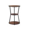 Bailee 16 in. Black 24 in. H Round Metal and Wood End Table with 3-Shelves by Powell Company -Powell Company Shop black powell company end side tables hd1649st21 64 1000