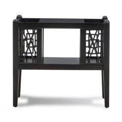 Kinzlee 22 in. W x 14 in. D x 20 in. H Black Square Wood Magazine End / Side Table by Powell Company -Powell Company Shop black powell company end side tables hd1737mt21 c3 1000