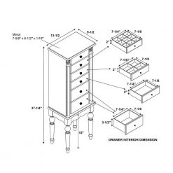 Ebony Black Finish Jewelry Armoire by Powell Company -Powell Company Shop black powell company jewelry armoires 502 317 4f 1000
