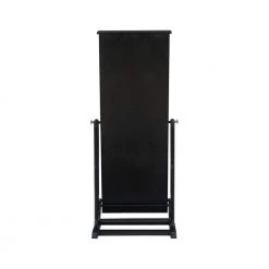 Sirena Black Cheval Mirrored Jewelry Armoire 26.5 in. W x 19 in. D x 59.75 in. H by Powell Company -Powell Company Shop black powell company jewelry armoires hd1762ja21 66 1000