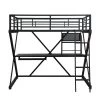 Lorenz Heavy Metal Loft Study Bunk Bed by Powell Company -Powell Company Shop black powell company loft beds hd1211y19 64 1000