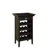 16-Bottle Black Floor Wine Rack by Powell Company -Powell Company Shop black powell company wine racks 502 426 64 1000