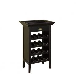 16-Bottle Black Floor Wine Rack by Powell Company
