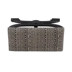 Noni Charcoal Upholstered Ottoman by Powell Company -Powell Company Shop black white powell company ottomans hd1522a20 4f 1000