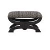 Noni Charcoal Upholstered Ottoman by Powell Company 1 Noni Charcoal Upholstered Ottoman by Powell Company -Powell Company Shop black white powell company ottomans hd1522a20 64 1000