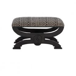Noni Charcoal Upholstered Ottoman by Powell Company