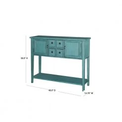 Portland 46 in. Blue Standard Rectangle Wood Console Table with Drawers by Powell Company -Powell Company Shop blue powell company console tables hd1037a19 40 1000