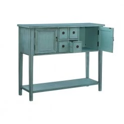 Portland 46 in. Blue Standard Rectangle Wood Console Table with Drawers by Powell Company -Powell Company Shop blue powell company console tables hd1037a19 77 1000