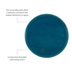 Serena 17 in. W Blue 17 in. H Circular Mango Wood End Table by Powell Company 12 Serena 17 in. W Blue 17 in. H Circular Mango Wood End Table by Powell Company -Powell Company Shop blue powell company end side tables hd1780st21 a0 1000