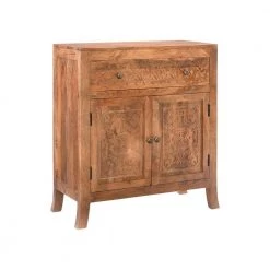 Greta 2-Door 1-Drawer Antique Brown Accent Cabinet by Powell Company