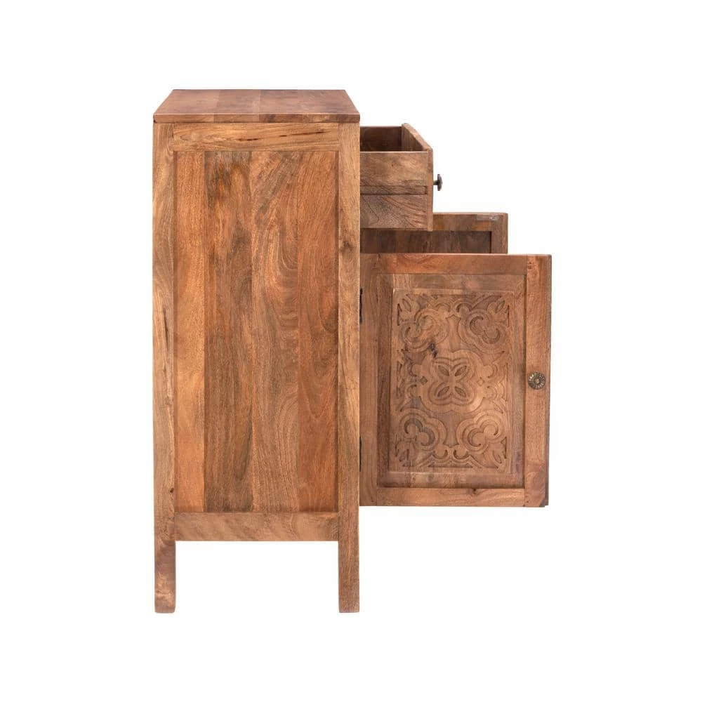 Greta 2-Door 1-Drawer Antique Brown Accent Cabinet by Powell Company 4 Greta 2-Door 1-Drawer Antique Brown Accent Cabinet by Powell Company - Image 2