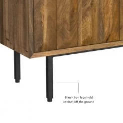 McKayla Natural Brown Mango Wood Cabinet with 3D Panel Doors by Powell Company -Powell Company Shop brown powell company accent cabinets hd1811 1d 1000