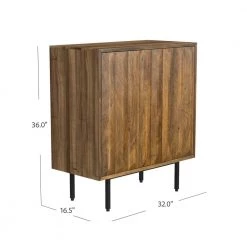 McKayla Natural Brown Mango Wood Cabinet with 3D Panel Doors by Powell Company -Powell Company Shop brown powell company accent cabinets hd1811 1f 1000