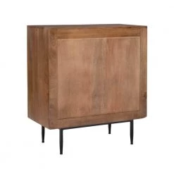 McKayla Natural Brown Mango Wood Cabinet with 3D Panel Doors by Powell Company -Powell Company Shop brown powell company accent cabinets hd1811 66 1000