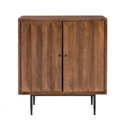 McKayla Natural Brown Mango Wood Cabinet with 3D Panel Doors by Powell Company -Powell Company Shop brown powell company accent cabinets hd1811 c3 1000