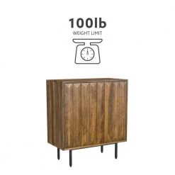 McKayla Natural Brown Mango Wood Cabinet with 3D Panel Doors by Powell Company -Powell Company Shop brown powell company accent cabinets hd1811 fa 1000