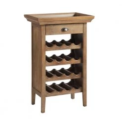 Lucille Brown Wood Wine Cabinet by Powell Company