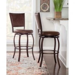Dubois Big and Tall Brown Barstool by Powell Company -Powell Company Shop brown powell company bar stools hd1177b19bs 31 1000
