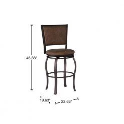 Dubois Big and Tall Brown Barstool by Powell Company -Powell Company Shop brown powell company bar stools hd1177b19bs 40 1000